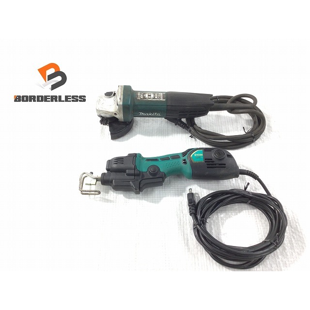 ☆品2台セット☆ makita マキタ ディスクグラインダ GA4031 RYOBI リョービ 小型レシプロソー RJK120 71025