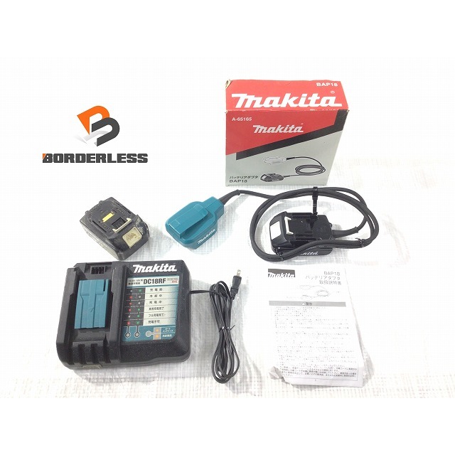 自動車/バイク☆品 おまけ付♪☆makita マキタ 純正 18Vリチウムイオンバッテリー1個(BL1860B) 充電器(DC18RF)付 蓄電池 71155