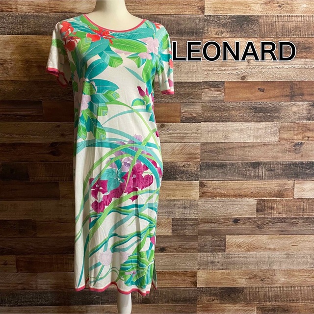 レオナール　LEONARD FASHION  ロングワンピース　花柄