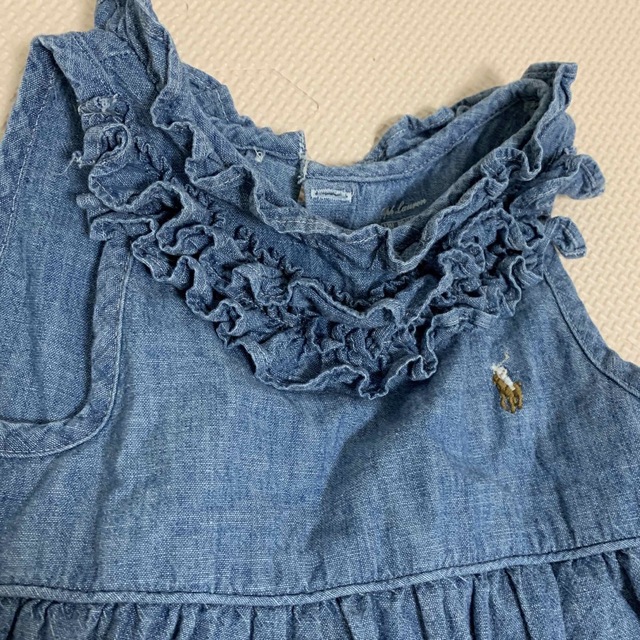 POLO（RALPH LAUREN）(ポロ)のPOLOラルフローレン　フリルロンパース キッズ/ベビー/マタニティのベビー服(~85cm)(ロンパース)の商品写真