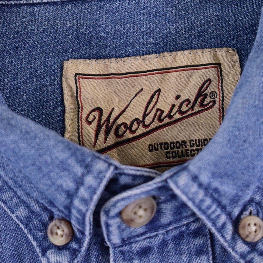 WOOLRICH(ウールリッチ)の古着 00年代 ウールリッチ WOOLRICH ハンティング 長袖 ボタンダウンデニムシャツ メンズXXL /eaa335421 メンズのトップス(シャツ)の商品写真