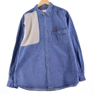 ウールリッチ(WOOLRICH)の古着 00年代 ウールリッチ WOOLRICH ハンティング 長袖 ボタンダウンデニムシャツ メンズXXL /eaa335421(シャツ)