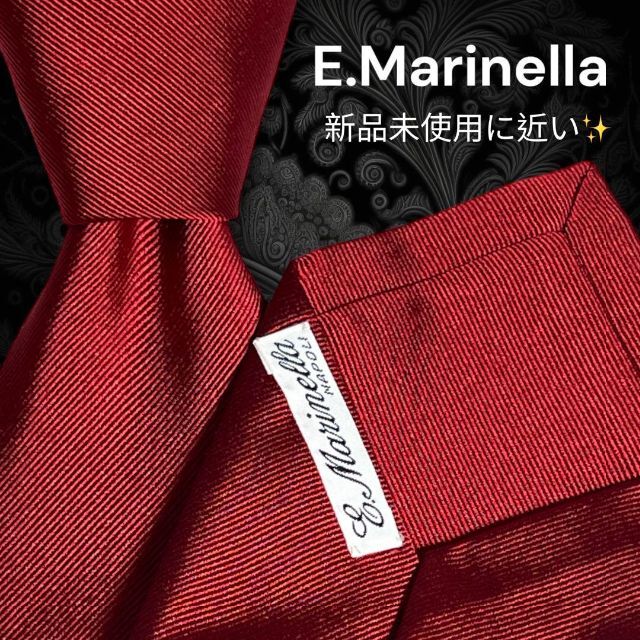 【Napoli世界最高峰ネクタイ✨️極美品✨】E.MARINELLAワインレッド