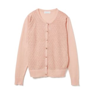 グレイル(GRL)の値下げ♡GRL ダイヤ柄ビジューボタンカーディガン トップス 上品 ※訳あり(カーディガン)