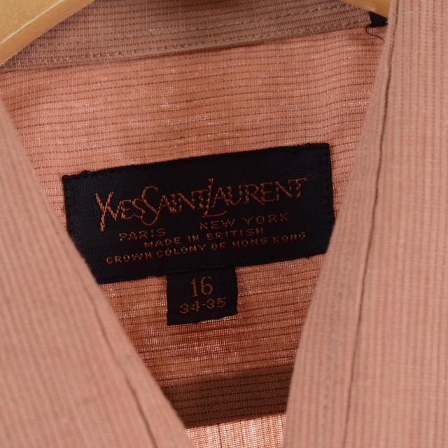 70年代 イヴサンローラン Yves Saint Laurent 長袖 コットンシャツ
