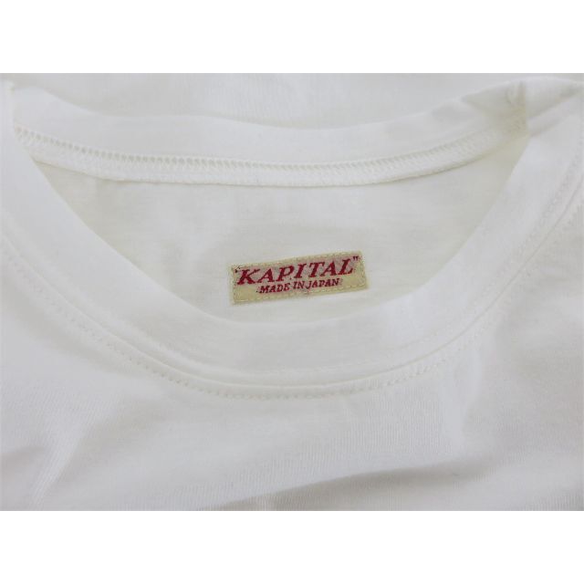 新品 KAPITAL ECO天竺 クルーネック Tシャツ 1 ホワイト 日本製