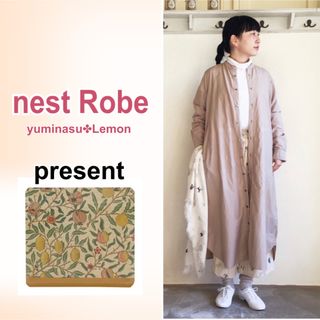 ネストローブ(nest Robe)の美品‼️【ネストローブ】✤ シルク コットン ロング シャツ✤ミズイロインド(ロングワンピース/マキシワンピース)