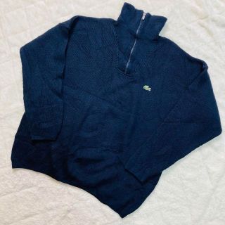 LACOSTE - ラコステ ハーフジップ ワンポイントワニ刺繍ロゴ ...