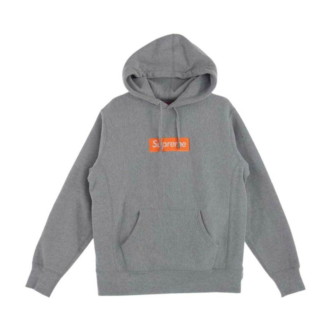 Supreme シュプリーム スウェット 17AW Boxlogo Hooded Sweatshirt ボックス ロゴ フーデッド スウェット パーカー グレー系 S