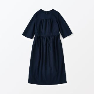 イデー(IDEE)のH& by POOL Front Gathered One-Piece Navy(ミニワンピース)