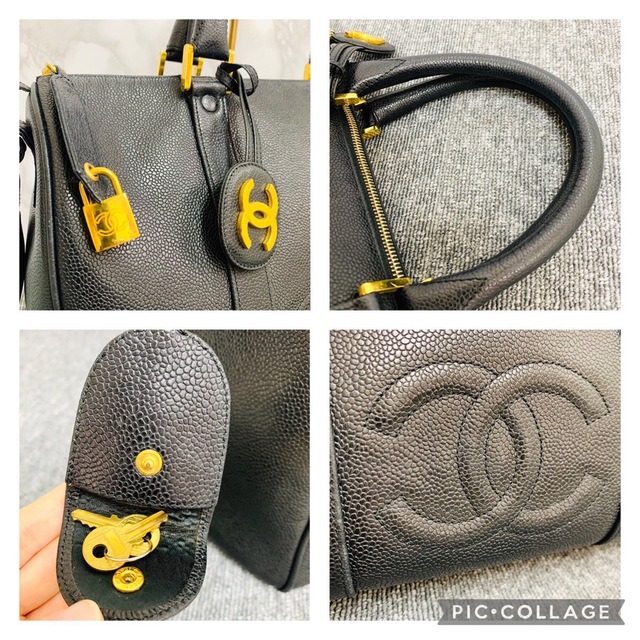 CHANEL(シャネル)の✴︎美品　CHANEL シャネル ココマーク キャビアスキン ボストンバッグ レディースのバッグ(ボストンバッグ)の商品写真