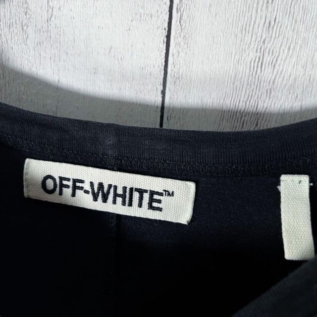 【即完売 L】オフホワイト OFFWHITE 両面ロゴ カラバッジョ Tシャツ