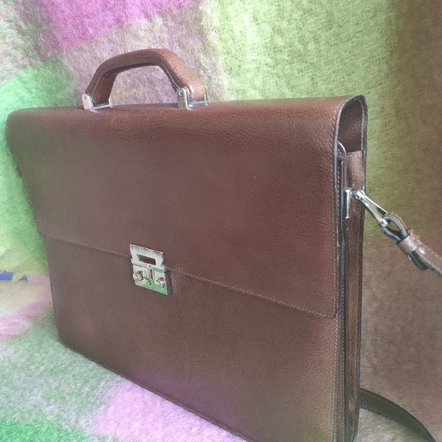 2WAY 美品✨ フェラガモ ビジネスバッグ レザー 本革 メンズ A4 茶 | フリマアプリ ラクマ