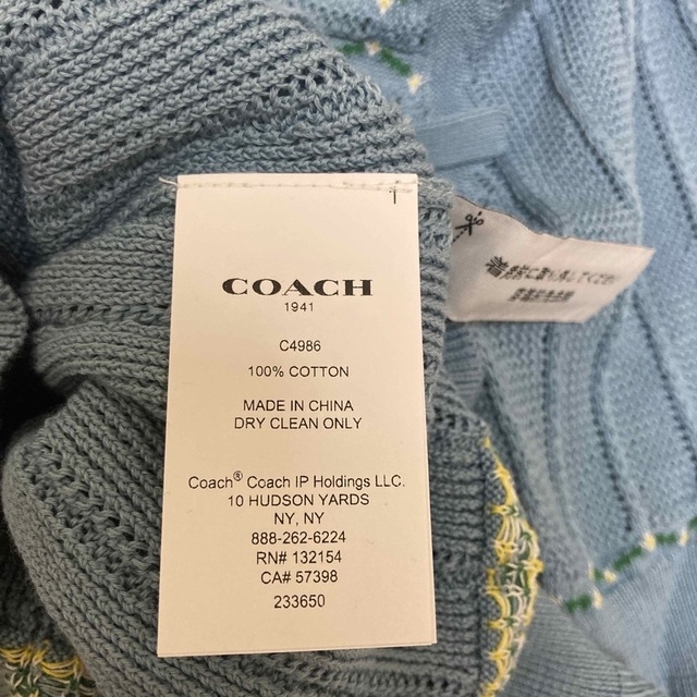 COACH(コーチ)のCOACH コットン　トップス　ニット　タグあり レディースのトップス(ニット/セーター)の商品写真