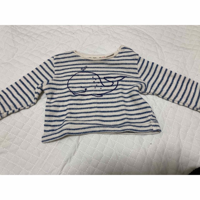 ZARA KIDS(ザラキッズ)のZARA mini ボーダートップス　68センチ キッズ/ベビー/マタニティのキッズ服女の子用(90cm~)(Tシャツ/カットソー)の商品写真