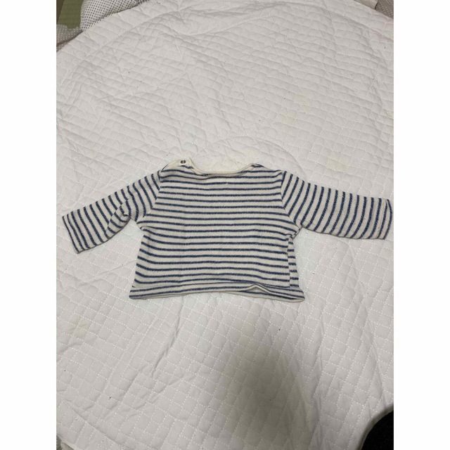 ZARA KIDS(ザラキッズ)のZARA mini ボーダートップス　68センチ キッズ/ベビー/マタニティのキッズ服女の子用(90cm~)(Tシャツ/カットソー)の商品写真