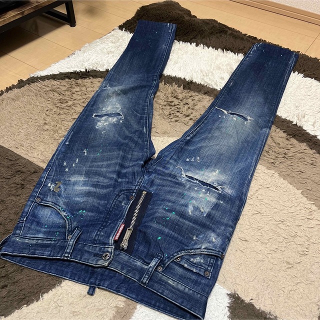 2種類選べる DSQUARED2 メタルプレートフロントジップデニム バルマン