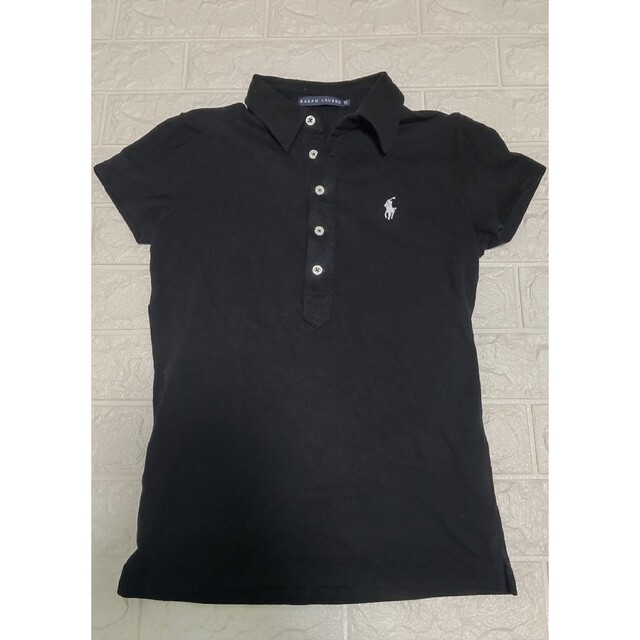 Ralph Lauren(ラルフローレン)のRalphLaurenラルフローレン レディース 半袖ポロシャツ 黒 M レディースのトップス(ポロシャツ)の商品写真