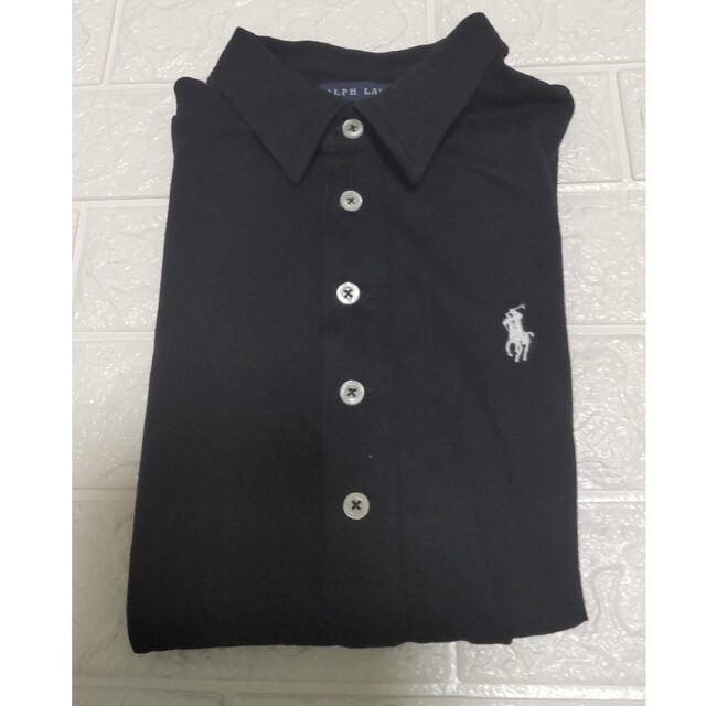 Ralph Lauren(ラルフローレン)のRalphLaurenラルフローレン レディース 半袖ポロシャツ 黒 M レディースのトップス(ポロシャツ)の商品写真