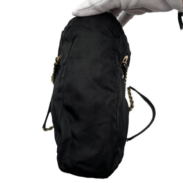 PRADA(プラダ)の【美品】プラダ　ナイロン　ロゴプレート　チェーンショルダーバッグ レディースのバッグ(ショルダーバッグ)の商品写真