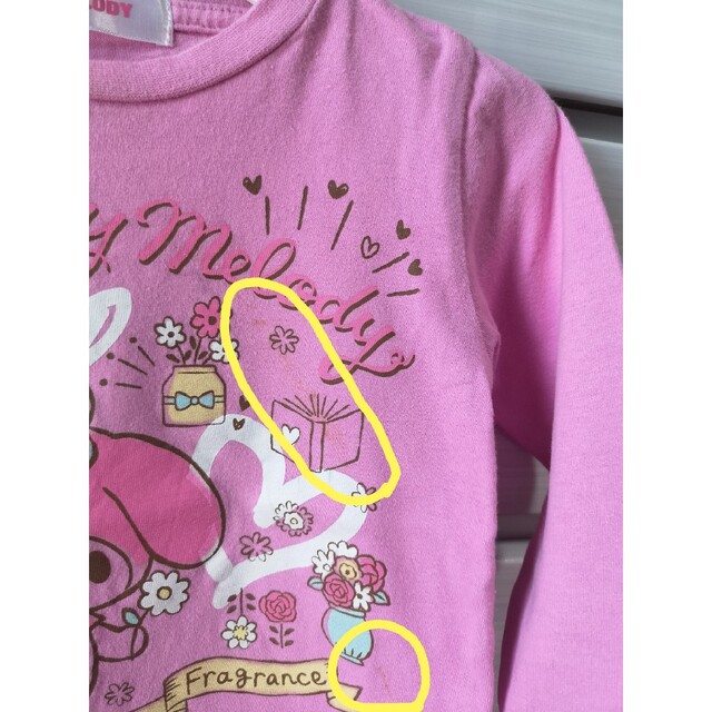 マイメロディ(マイメロディ)の♡ マイメロ ♡　90　長袖　ロンT　ピンク　女の子 長袖Tシャツ キッズ/ベビー/マタニティのキッズ服女の子用(90cm~)(Tシャツ/カットソー)の商品写真