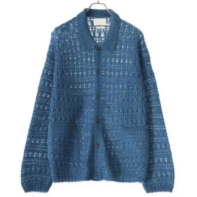 YOKE mohair silk mesh knit shirt