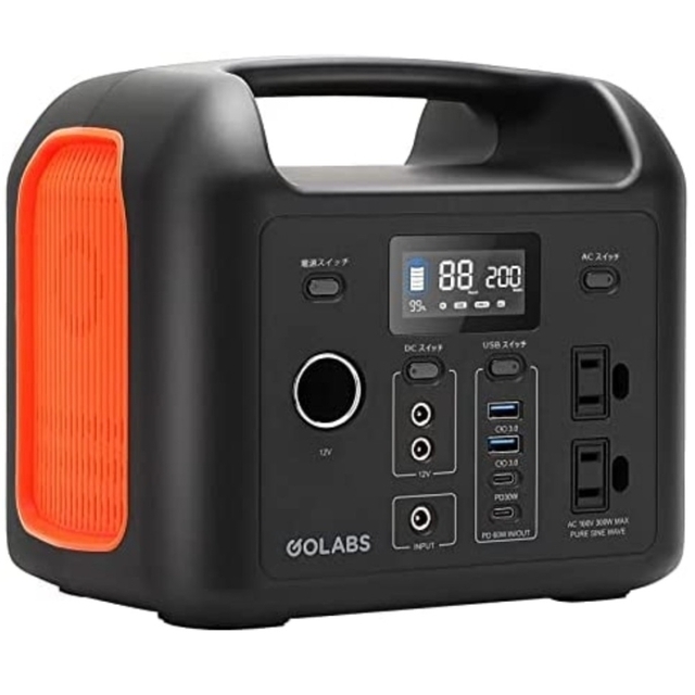 ポータブル電源 リン酸鉄リチウム電池 GOLABS 蓄電池 キャンプ 防災