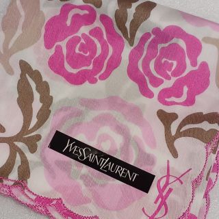 イヴサンローラン(Yves Saint Laurent)の値下げ📌イヴサンローラン☆大判ハンカチ🌹(ハンカチ)