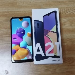 サムスン(SAMSUNG)のGalaxy A21 ブラック SCV49 simフリー　動作品　最終値下げ(スマートフォン本体)