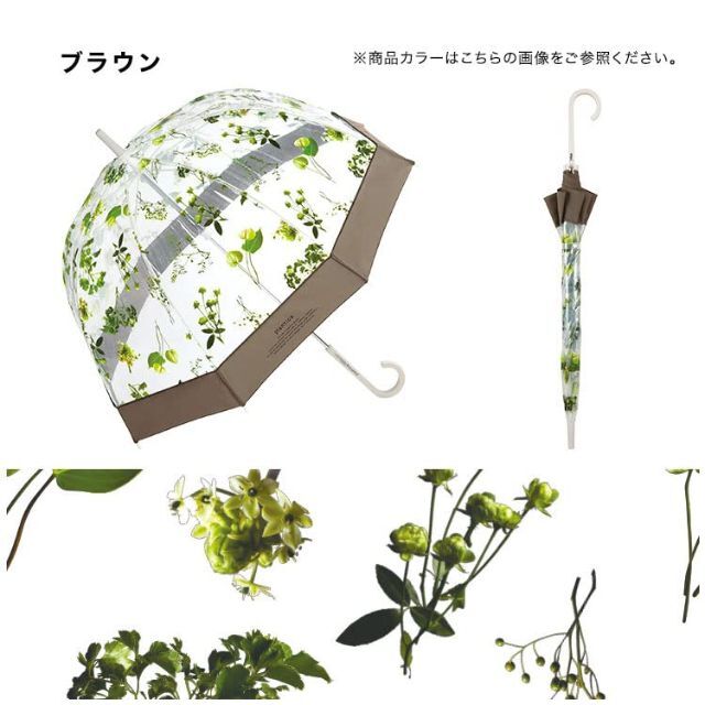 【色: ブラウン】202Wpc. ビニール傘 plantica×Wpc. フラワ 2