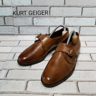 【KURT GEIGER】シングルモンク　レザー　モンクストラップ　ブラウン(ローファー/革靴)
