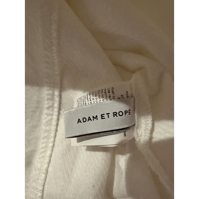 ADAM ET ROPE' FEMME(アダムエロぺファム)のADAM ET ROPE ストレッチピケワンピース　長袖　ホワイト レディースのワンピース(ロングワンピース/マキシワンピース)の商品写真