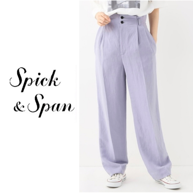 Spick & Span(スピックアンドスパン)のSpick & Span Ry/アサウエストタックフリルパンツ レディースのパンツ(カジュアルパンツ)の商品写真