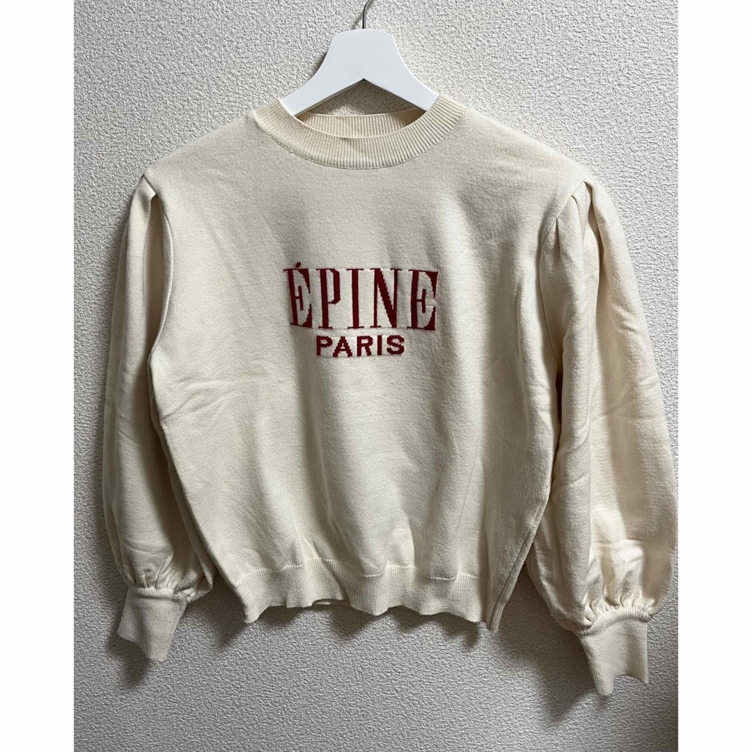 yu様専用　ÉPINE PARIS logo knit ivory レディースのトップス(ニット/セーター)の商品写真