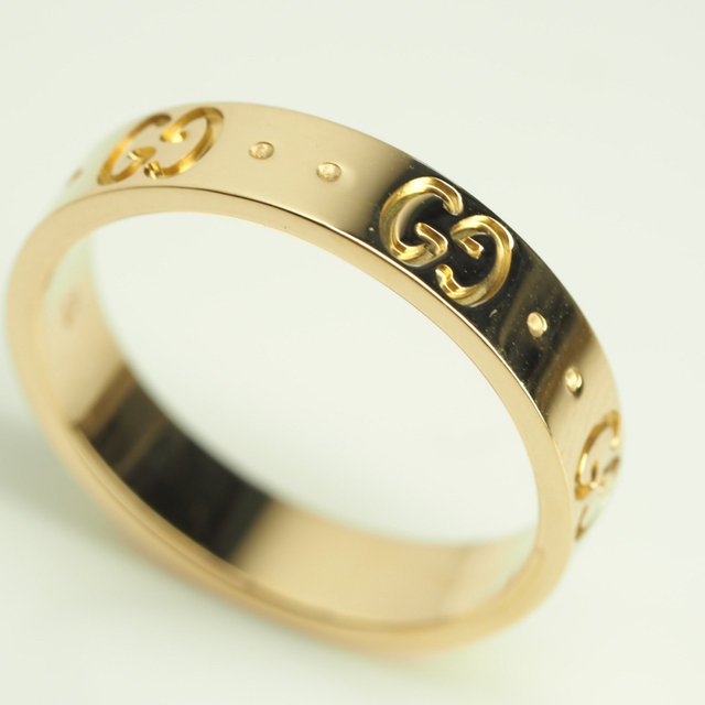 Gucci(グッチ)の2つおまとめ☆GUCCI　グッチ　K18YGアイコンリング　12号750 レディースのアクセサリー(リング(指輪))の商品写真