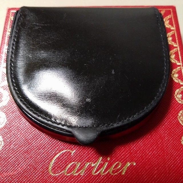 Cartier(カルティエ)の【Cartier】カルティエ・小銭入れ・馬蹄型・コインケース・黒 メンズのファッション小物(コインケース/小銭入れ)の商品写真