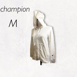 チャンピオン(Champion)の美品　チャンピオン　champion  ホワイトレディースジップアップパーカーM(パーカー)