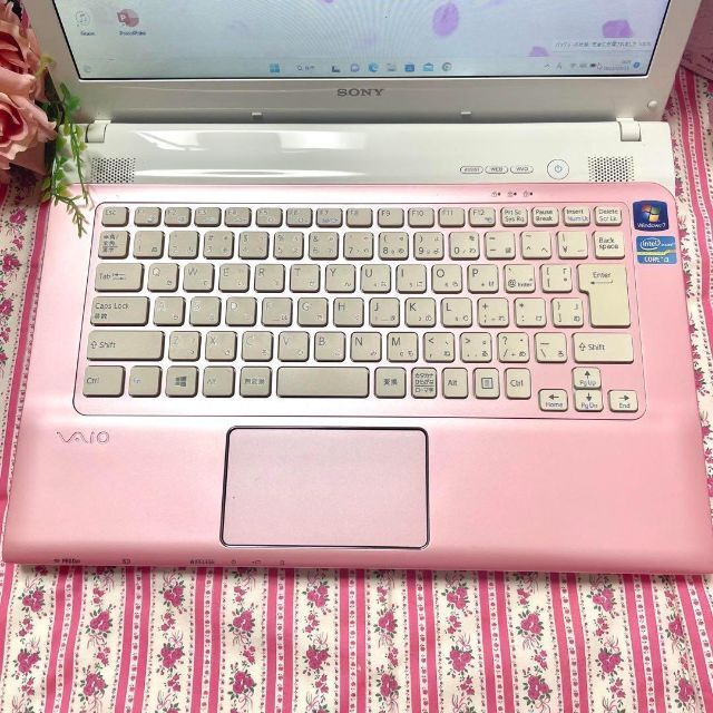 SONY(ソニー)のお姫様ピンク♡SSD480GB♡windows11♡Corei3♡VAIO スマホ/家電/カメラのPC/タブレット(ノートPC)の商品写真