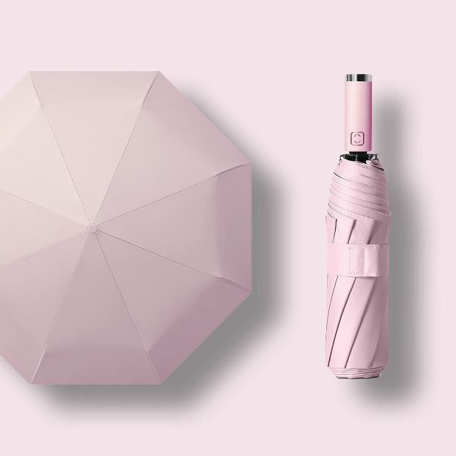 【色: ピンク】W.L 折りたたみ傘 日傘 折り畳み傘 メンズ レディース 大き 4