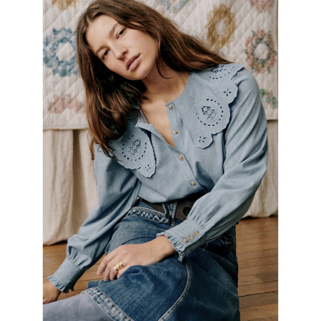 柔らかな質感の SEZANE X SEA NY ブラウス 新品未使用 タグ付き