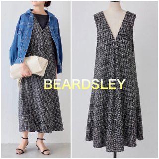 ビアズリー(BEARDSLEY)の【完売品】美品♡ビアズリー　ツイードフレアワンピース　Aライン　綺麗系　上品✨(ロングワンピース/マキシワンピース)