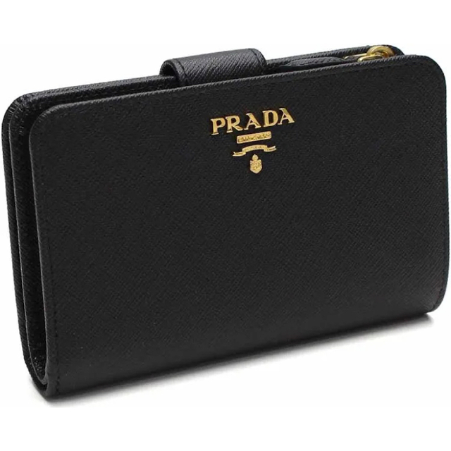 新品 プラダ 折り財布 PRADA 1ML225 QWA F0002 ブラック