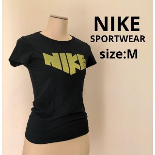 ナイキ(NIKE)のナイキ nike スポーツウエア Tシャツ レディース スリムフィット M 黒(Tシャツ(半袖/袖なし))