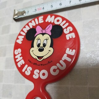 ミニーマウス(ミニーマウス)の当時物 レトロ ミニーマウス 手鏡 ミニミラー ディズニー ミニーちゃん(その他)