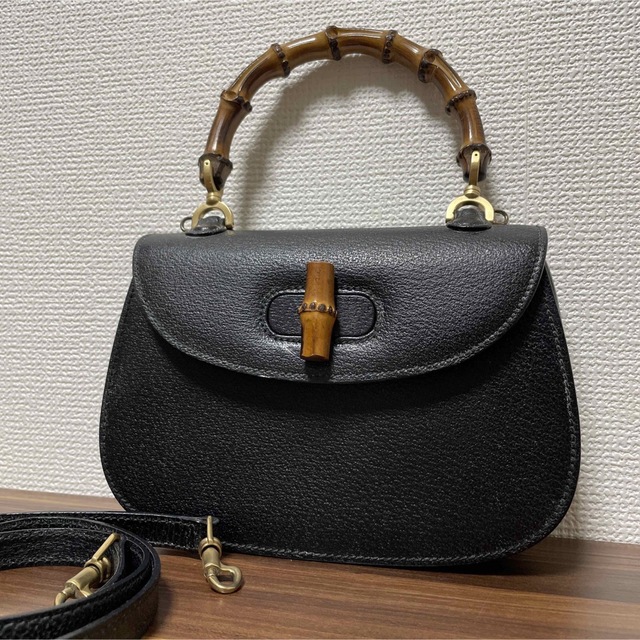 GUCCI グッチ バンブー 2way バッグ ブラック | フリマアプリ ラクマ