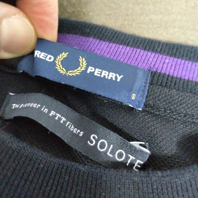 FRED PERRY(フレッドペリー)の美品☆FRED PERRY☆SOLOTEX☆鹿の子☆ワンポイントロゴTシャツ☆S メンズのトップス(Tシャツ/カットソー(半袖/袖なし))の商品写真