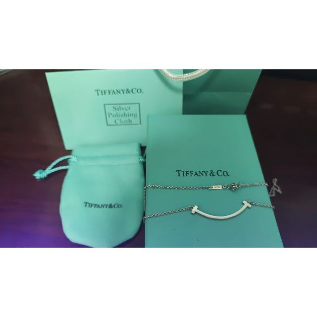 超美品 Tiffany ティファニー Tスマイル ネックレス シルバー スモール-