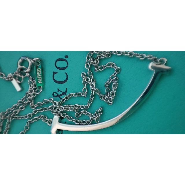 超美品 Tiffany ティファニー Tスマイル ネックレス シルバー スモール-