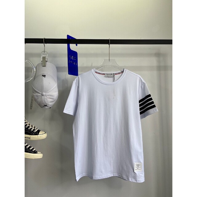 THOM BROWNE - 23SS新作 THOM BROWNE 綿の半袖Tシャツ T-0508の通販 by