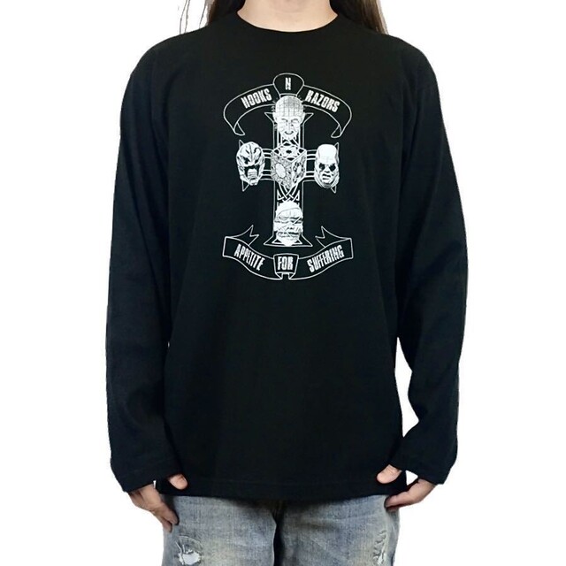 新品 ヘルレイザー ピンヘッド 魔導士 ガンズ クロス 十字架 ロンT メンズのトップス(Tシャツ/カットソー(七分/長袖))の商品写真